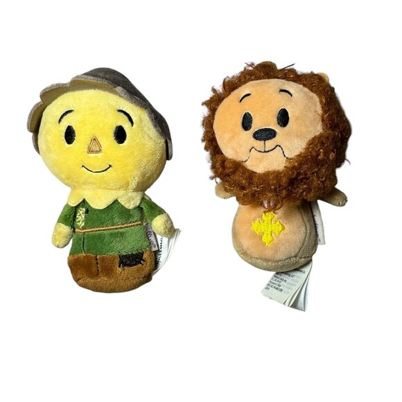 Wizard of Oz Hallmark Itty Bitty Bittys Cowardly Lio n & Scarecrow - Picture 1 of 7